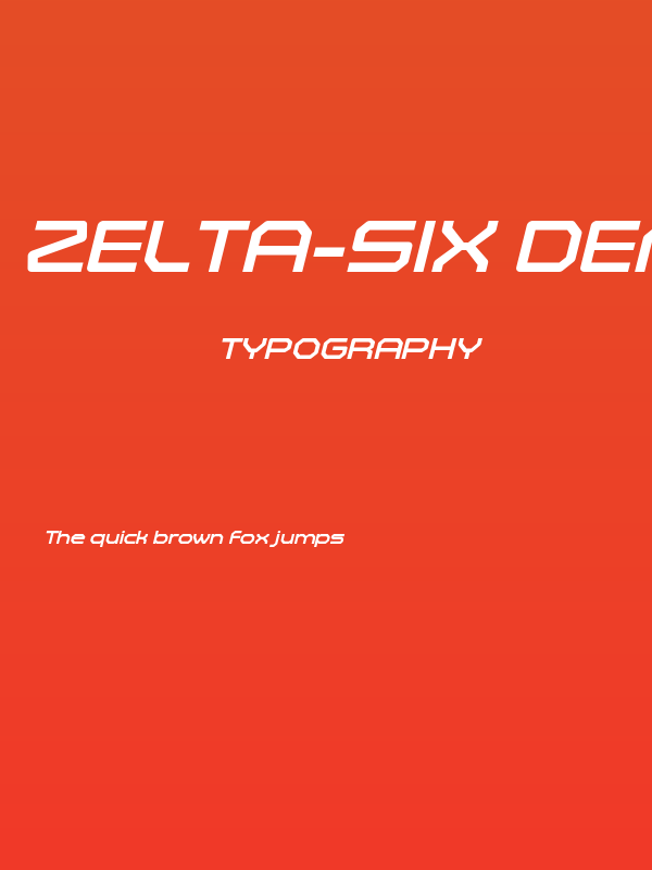 Zelta-Six Demo Italic Poster