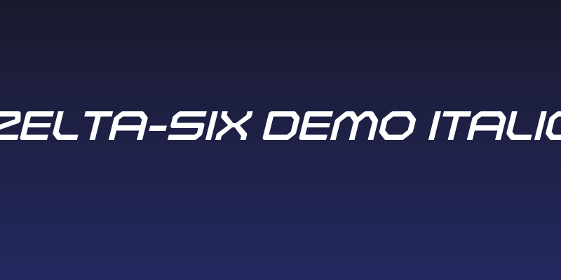 Zelta-Six Demo Italic Social Header