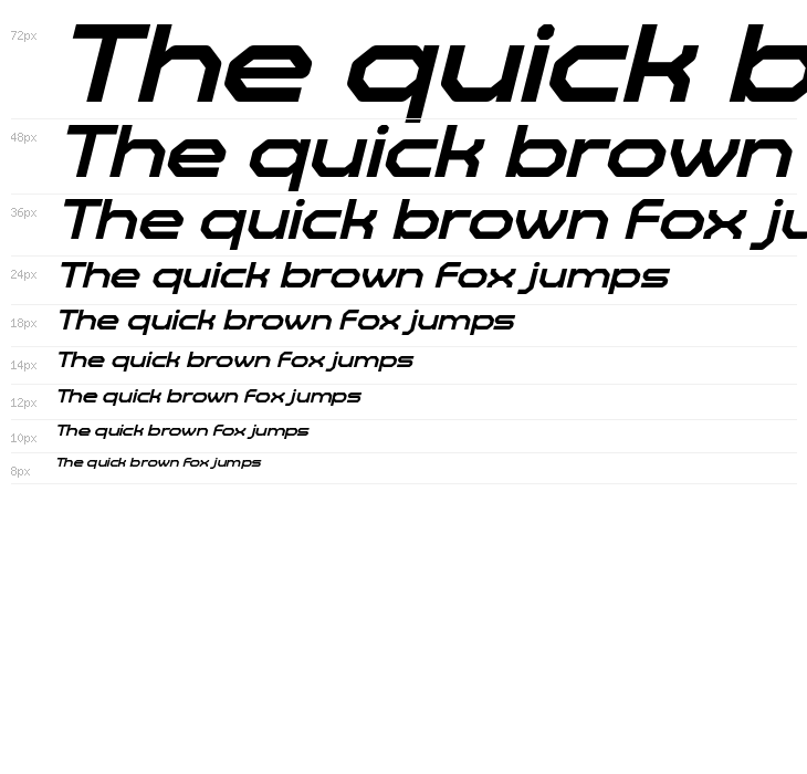 Zelta-Six Demo Italic Waterfall