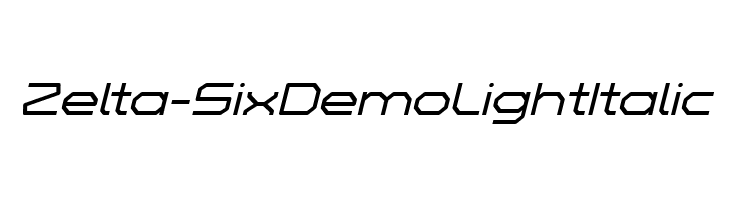 Zelta-Six Demo Light Italic  フリーフォントのダウンロード