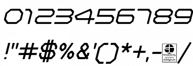 Zelta-Six Demo Light Italic Font OTHER CHARS