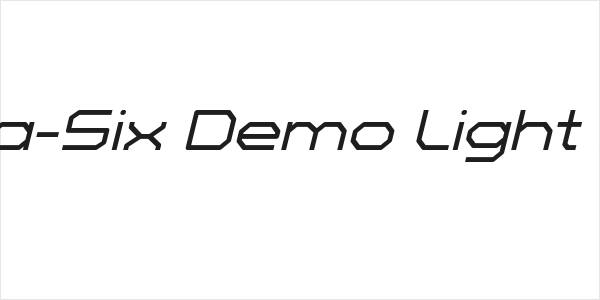 Zelta-Six Demo Light Italic Logo