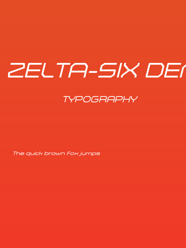 Zelta-Six Demo Light Italic Poster