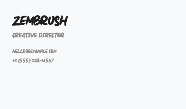 Zembrush Business Card