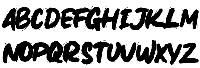 Zembrush Font LOWERCASE