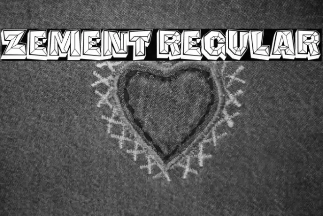 Zement Regular Font examples