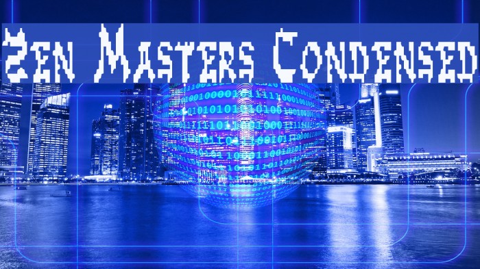 Zen Masters Condensed Font examples