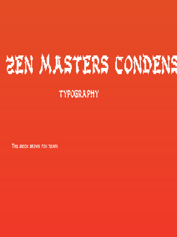 Zen Masters Condensed Poster