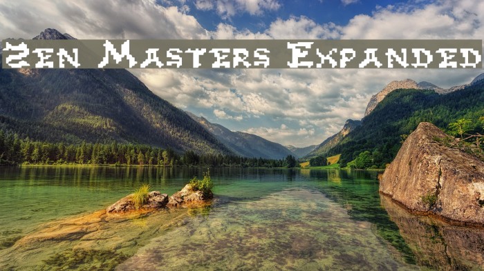 Zen Masters Expanded Font examples