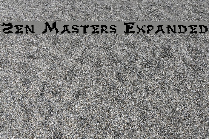 Zen Masters Expanded Font examples