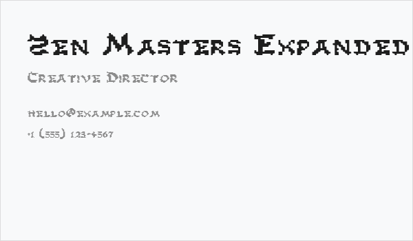 Zen Masters Expanded Business Card