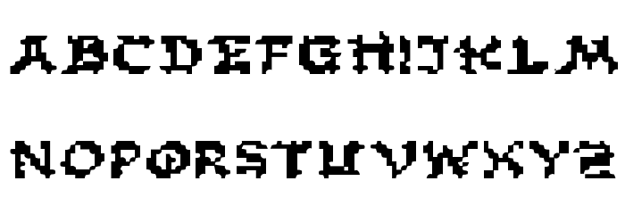 Zen Masters Expanded Font LOWERCASE