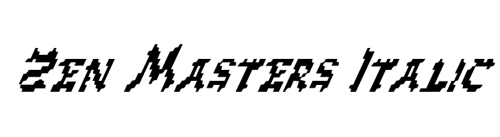 Zen Masters Italic  नि: शुल्क फ़ॉन्ट्स डाउनलोड