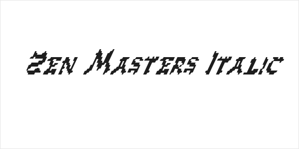 Zen Masters Italic Logo