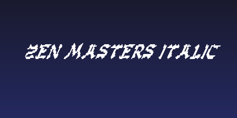 Zen Masters Italic Social Header