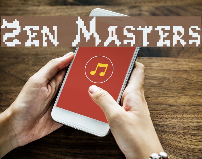 Zen Masters Font examples