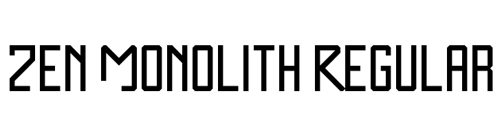 Zen Monolith Regular  नि: शुल्क फ़ॉन्ट्स डाउनलोड