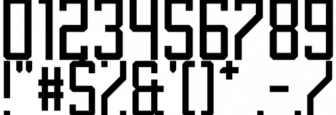 Zen Monolith Regular Font OTHER CHARS