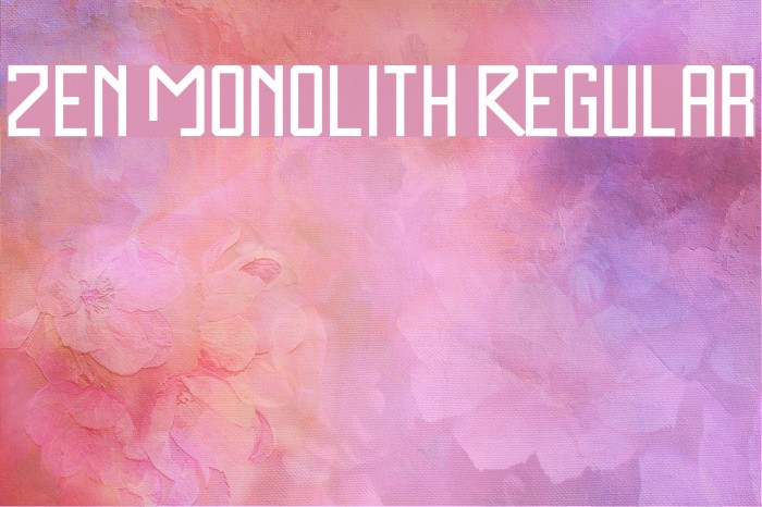 Zen Monolith Regular Example 1