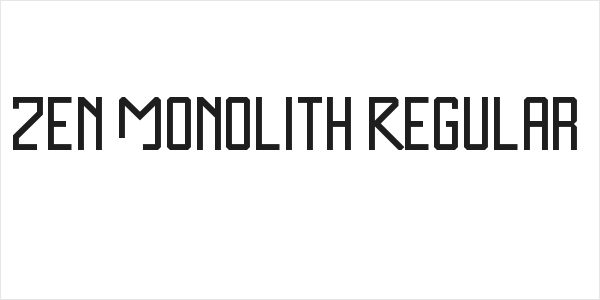 Zen Monolith Regular Logo