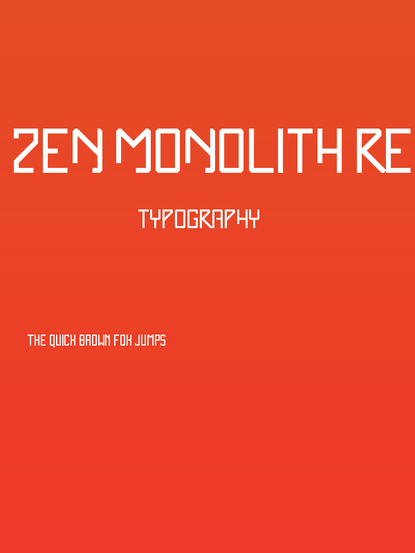 Zen Monolith Regular Poster