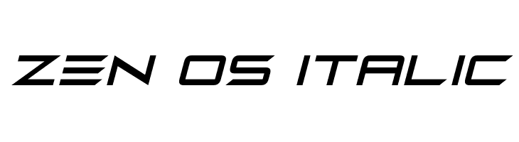 Zen Os Italic Font
