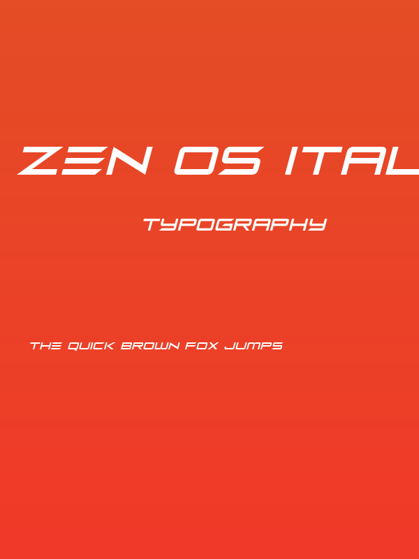 Zen Os Italic Poster