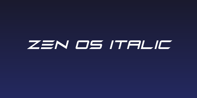 Zen Os Italic Social Header