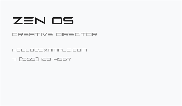 Zen Os Business Card