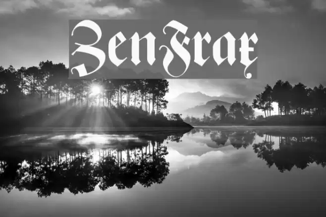 ZenFrax Шрифта examples