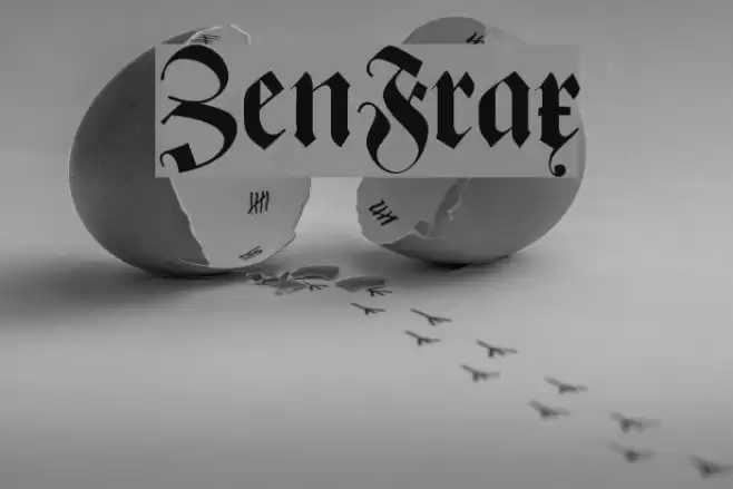 ZenFrax Шрифта examples