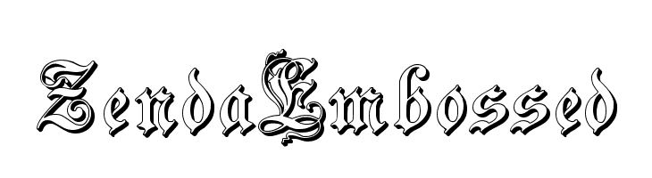 ZendaEmbossed Font
