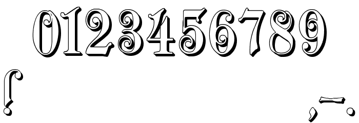 ZendaEmbossed Font OTHER CHARS