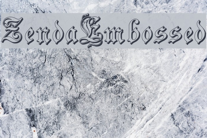 ZendaEmbossed Font examples