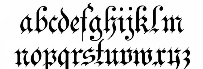 Zenda Font LOWERCASE