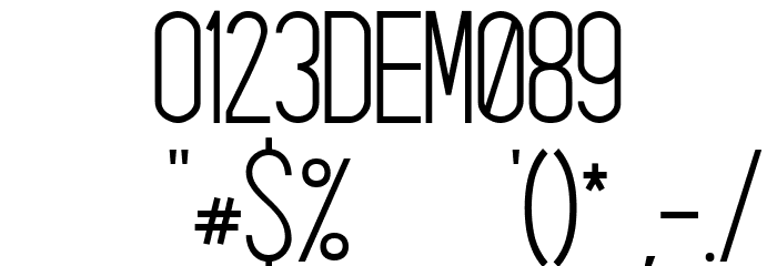 Zeneca_Demo Font OTHER CHARS