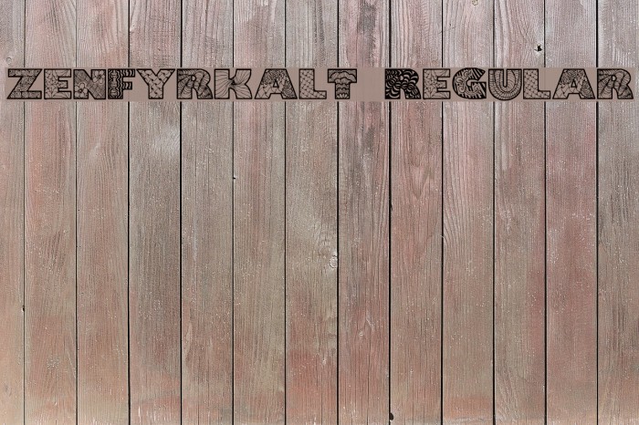 Zenfyrkalt Regular Font examples