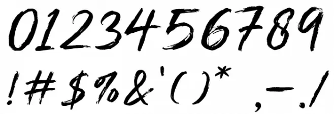 Zenghief Regular Font OTHER CHARS