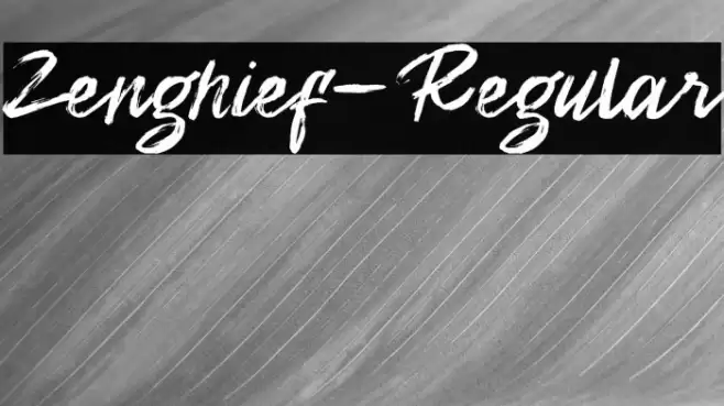 Zenghief-Regular Font examples