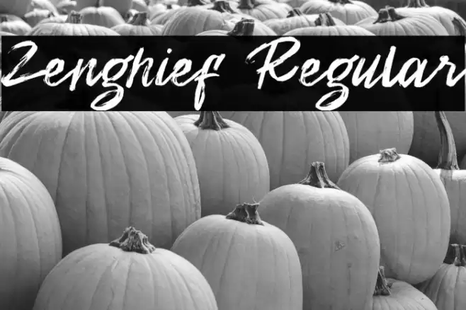 Zenghief Regular Font examples