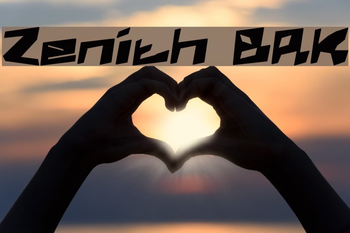 Zenith BRK Font examples