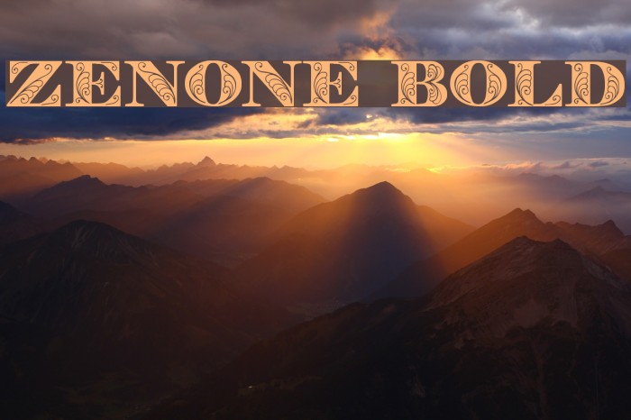 Zenone Bold Font examples