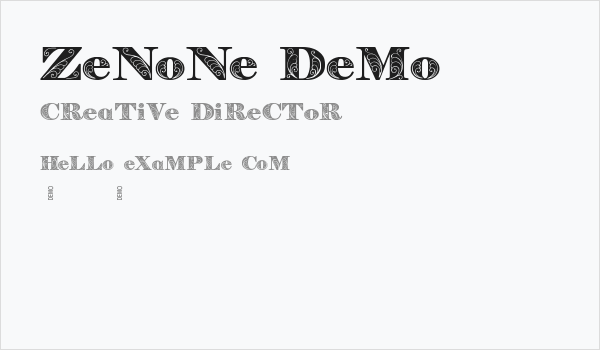 Zenone Demo Business Card