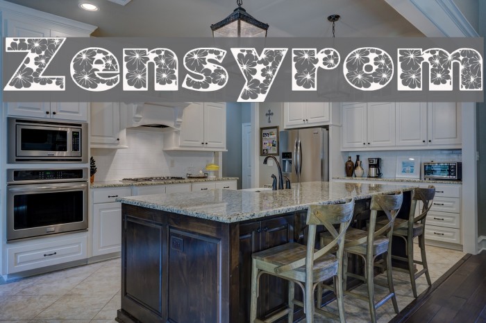 Zensyrom Font examples