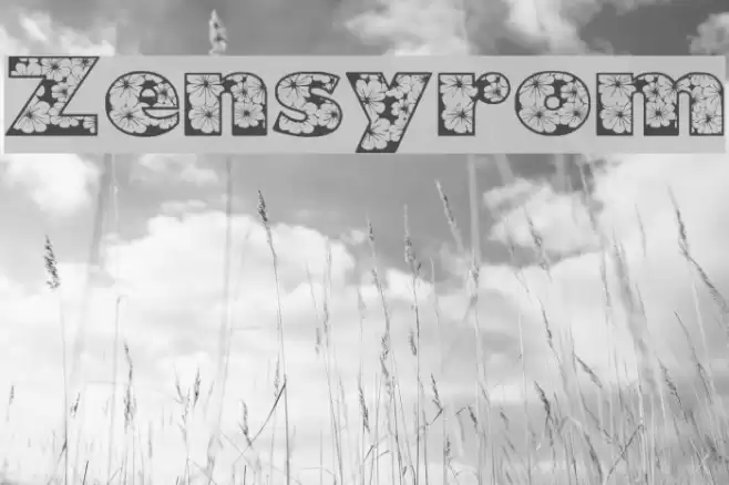 Zensyrom Font examples