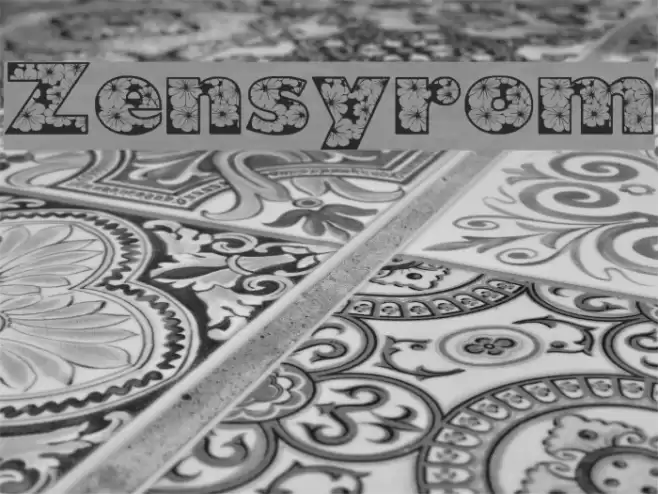 Zensyrom Font examples