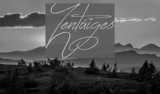 Zentaiges Font examples