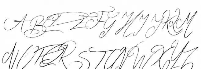 Zentangle フォント 大文字