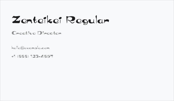 Zenteikei Regular Business Card