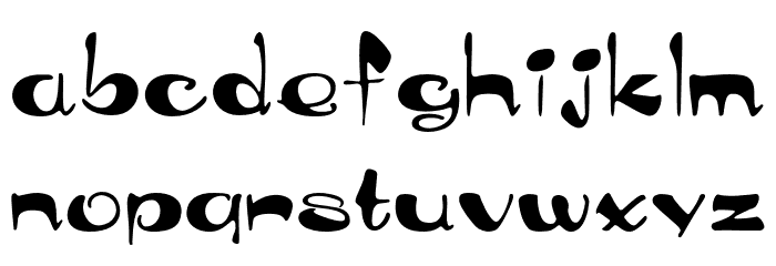 Zenteikei Regular 字体 小写